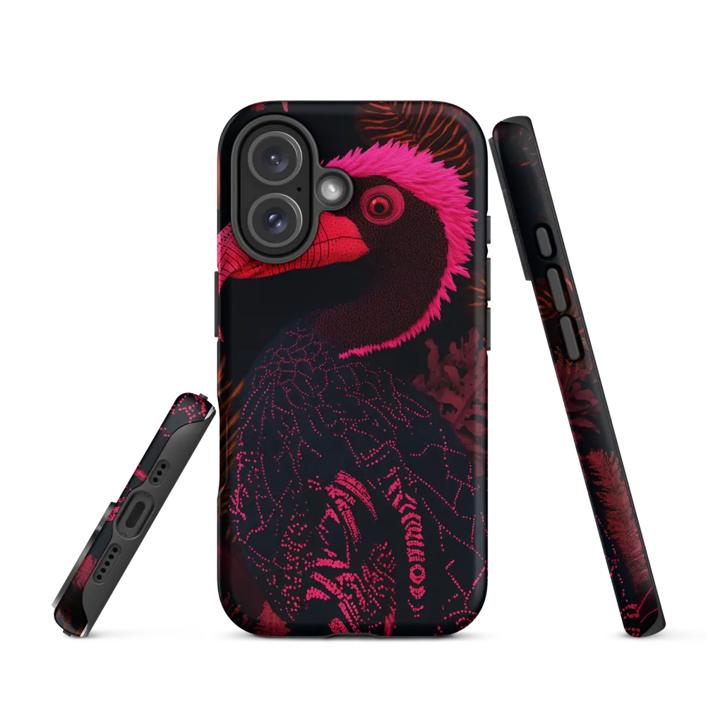 Tropical Echoes: A Modern Avian Portrait | Phone Case