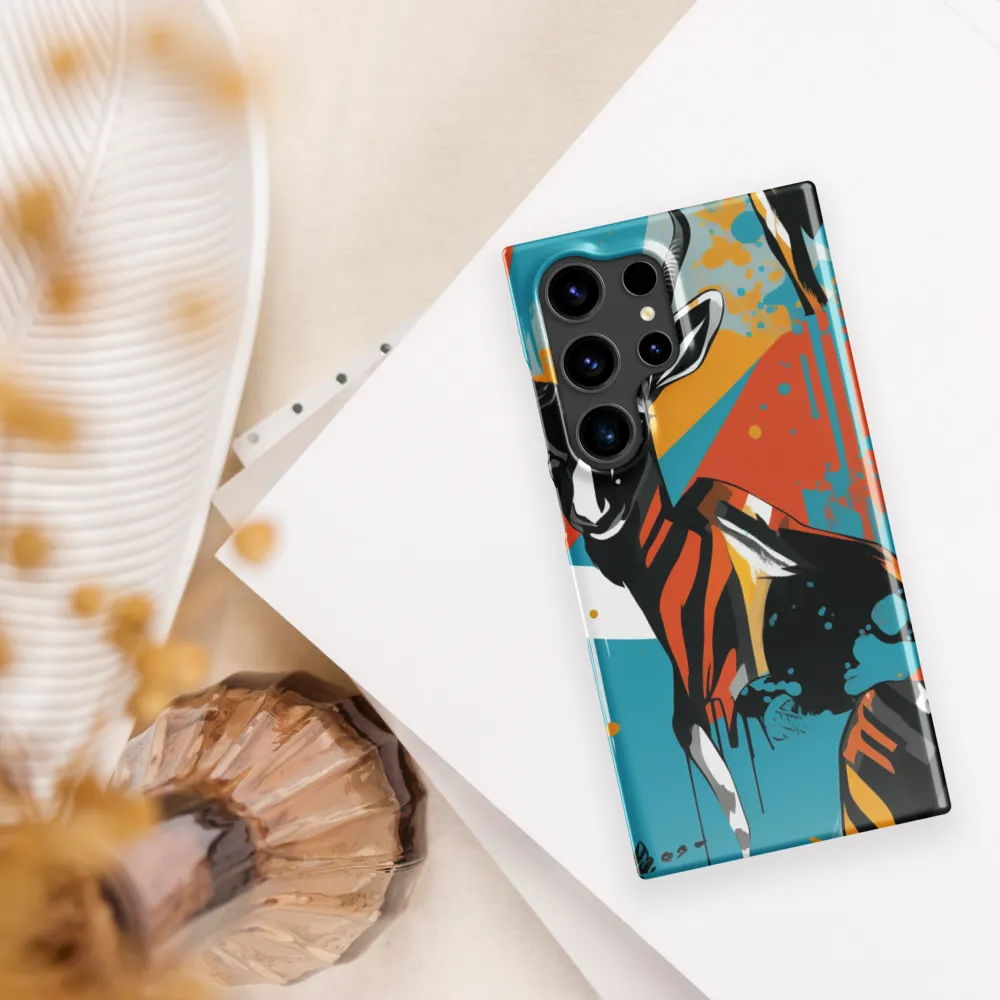 Dynamic Antelope in Vivid Abstract