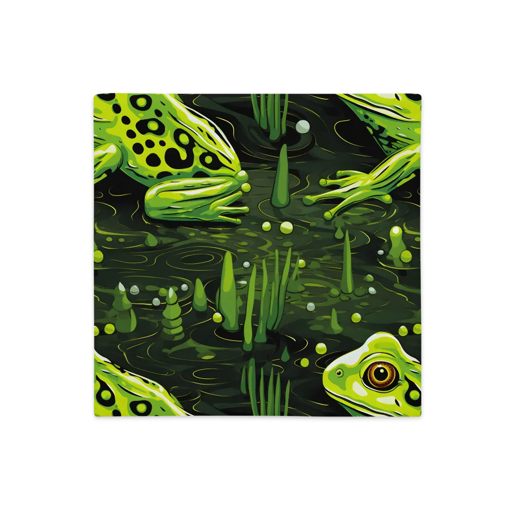 Green Harmony: Life Beneath the Surface | Pillow Case | 18″×18″