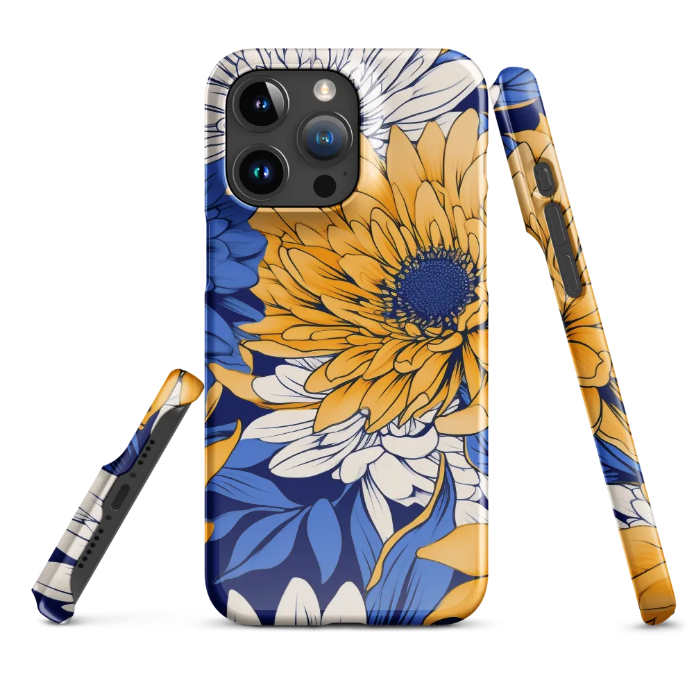 Floral Harmony in Blue and Yellow