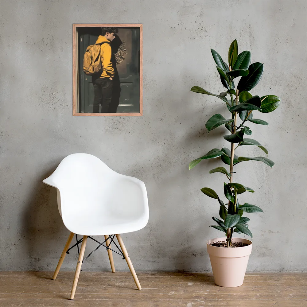 Silent Reflection | Poster with Red oak Frame | 18″×24″