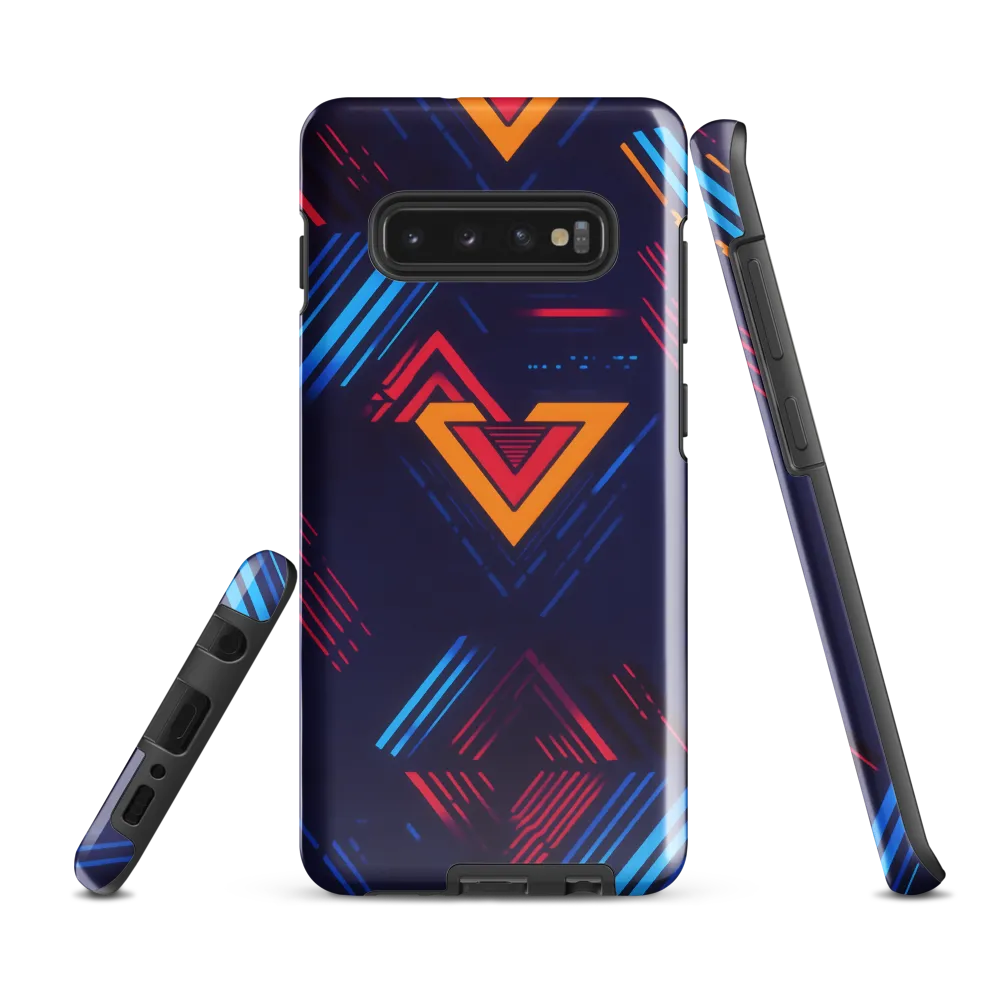 Dynamic Geometric Symphony | Phone Case |  S10 Plus | Tough Case | Glossy