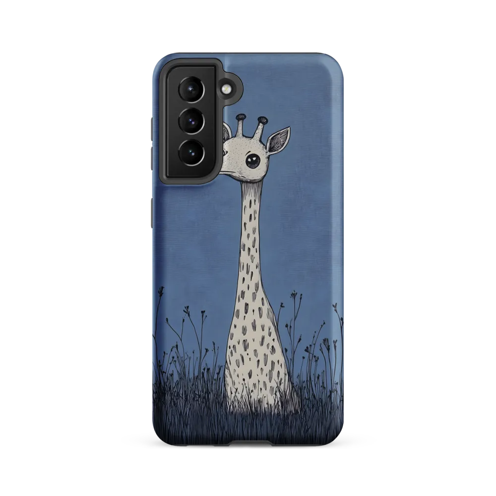 Whimsical Giraffe in Blue