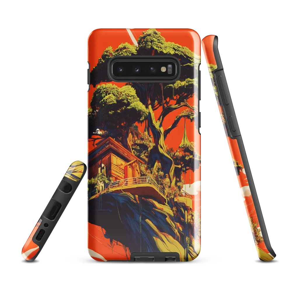 Soaring Sanctuary: The Surreal Treehouse | Phone Case |  S10 Plus | Tough Case | Glossy