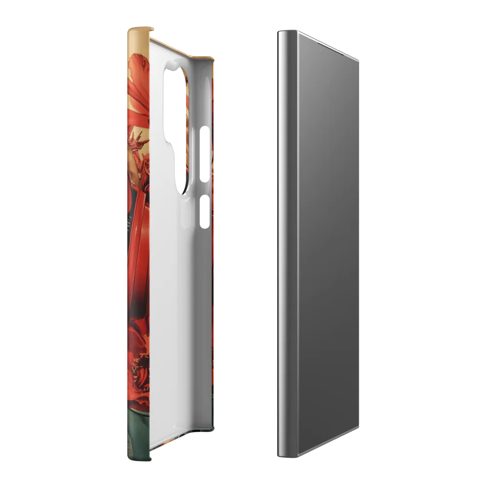Defiant Portrait in a Floral Realm | Phone Case |  S24 Ultra | Snap Case | Matte