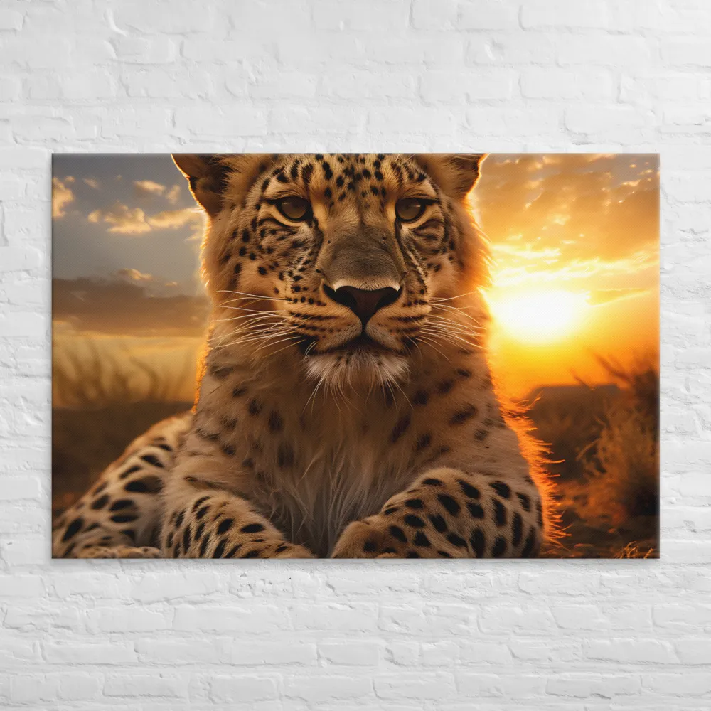 Regal Presence: The Leopard at Sunset