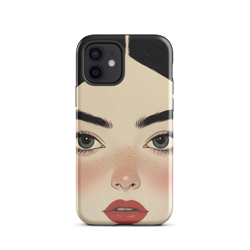 Serenity Captured: A Modern Portrait | Phone Case |  12 | Tough Case | Glossy