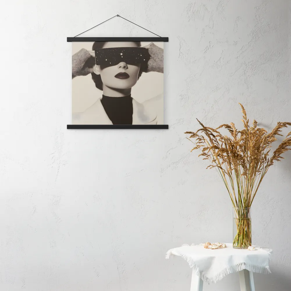 Celestial Elegance | Poster With Black Wood Hanger | 18″×18″