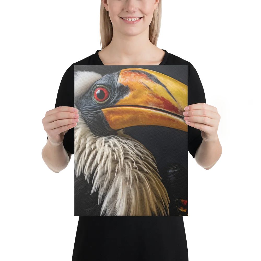 Majestic Hornbill Portrait | Canvas | 12″×16″