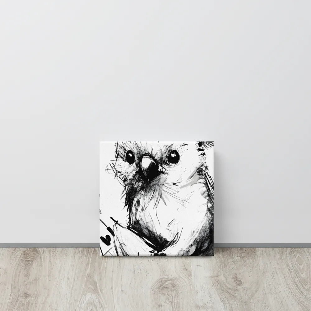 Whimsical Koala in Ink | Canvas | 12″×12″