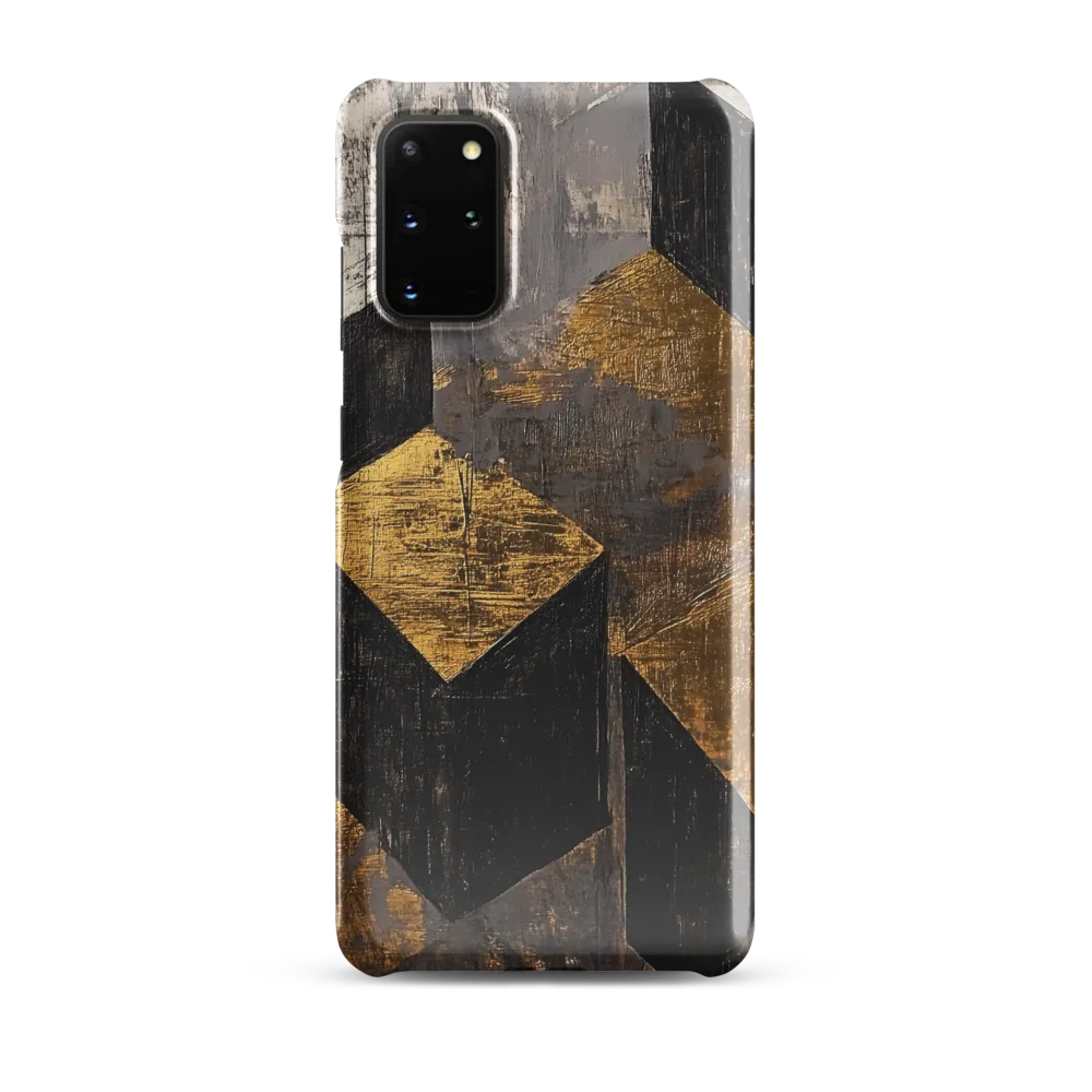 Geometric Harmony in Gold and Black | Phone Case |  S20 Plus | Snap Case | Glossy