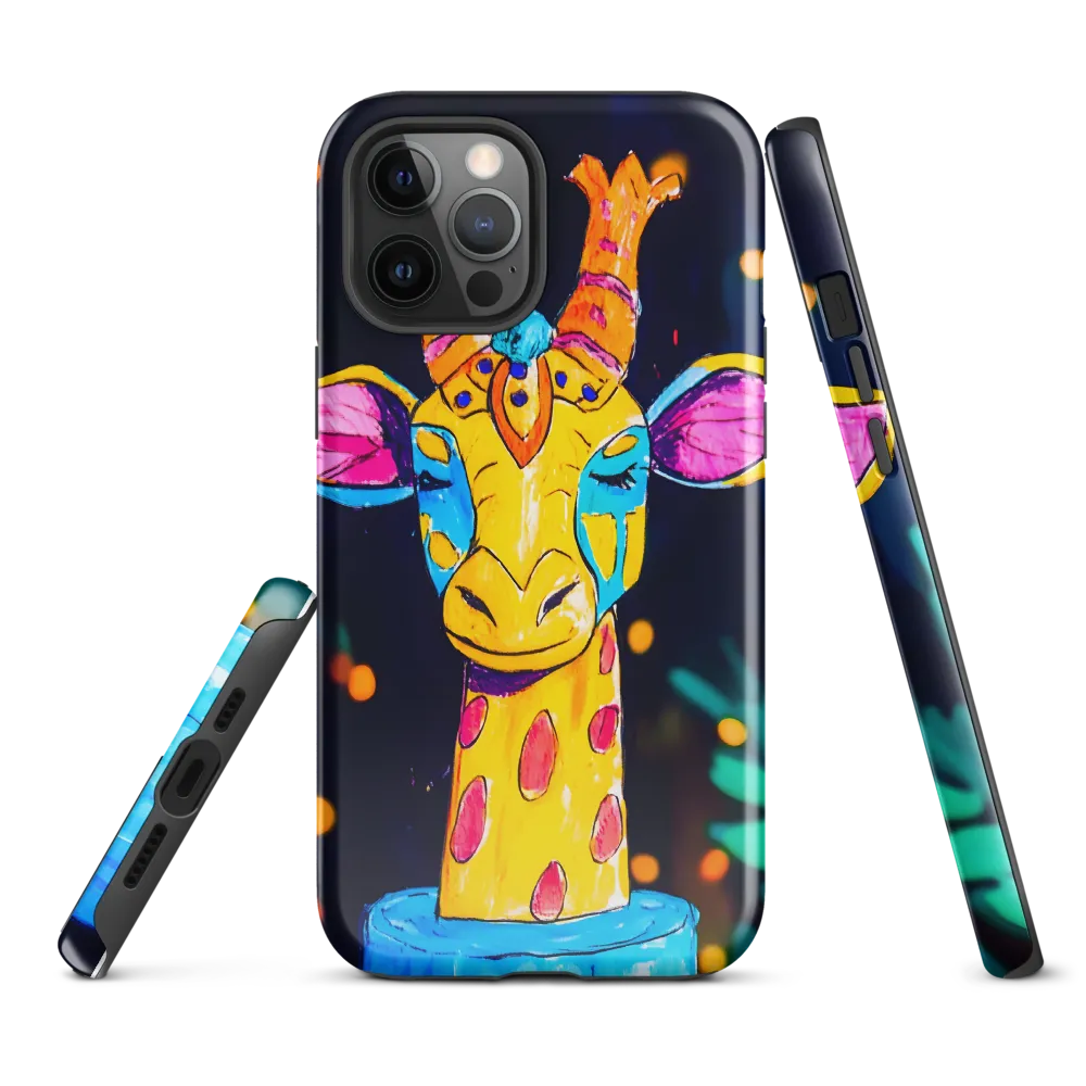 Whimsical Giraffe in Vibrant Colors | Phone Case |  12 Pro Max | Tough Case | Glossy