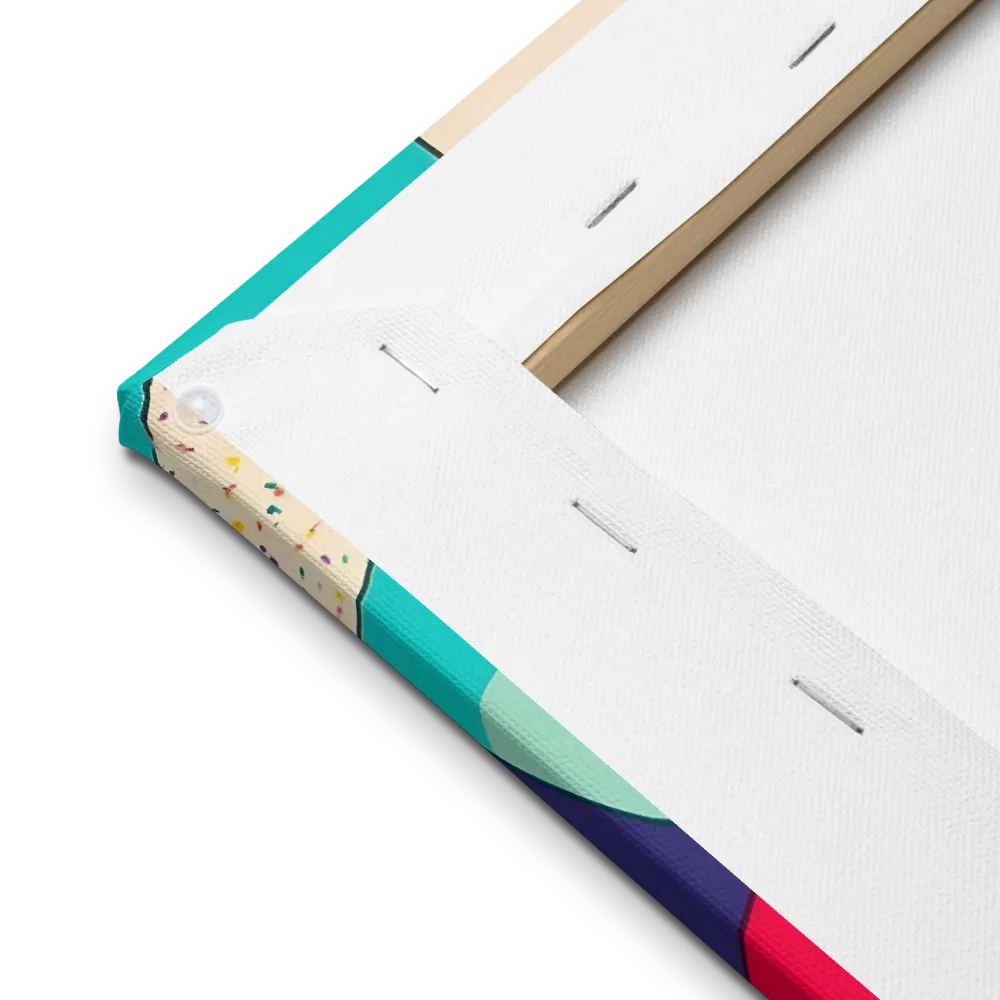 Playful Geometry in Color | Thin Canvas | 12″×12″