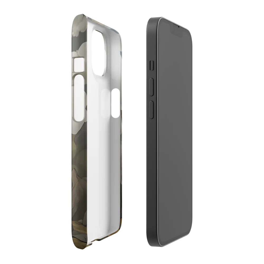 Whimsical Stone Figure in a Rocky Landscape | Phone Case |  14 | Snap Case | Matte