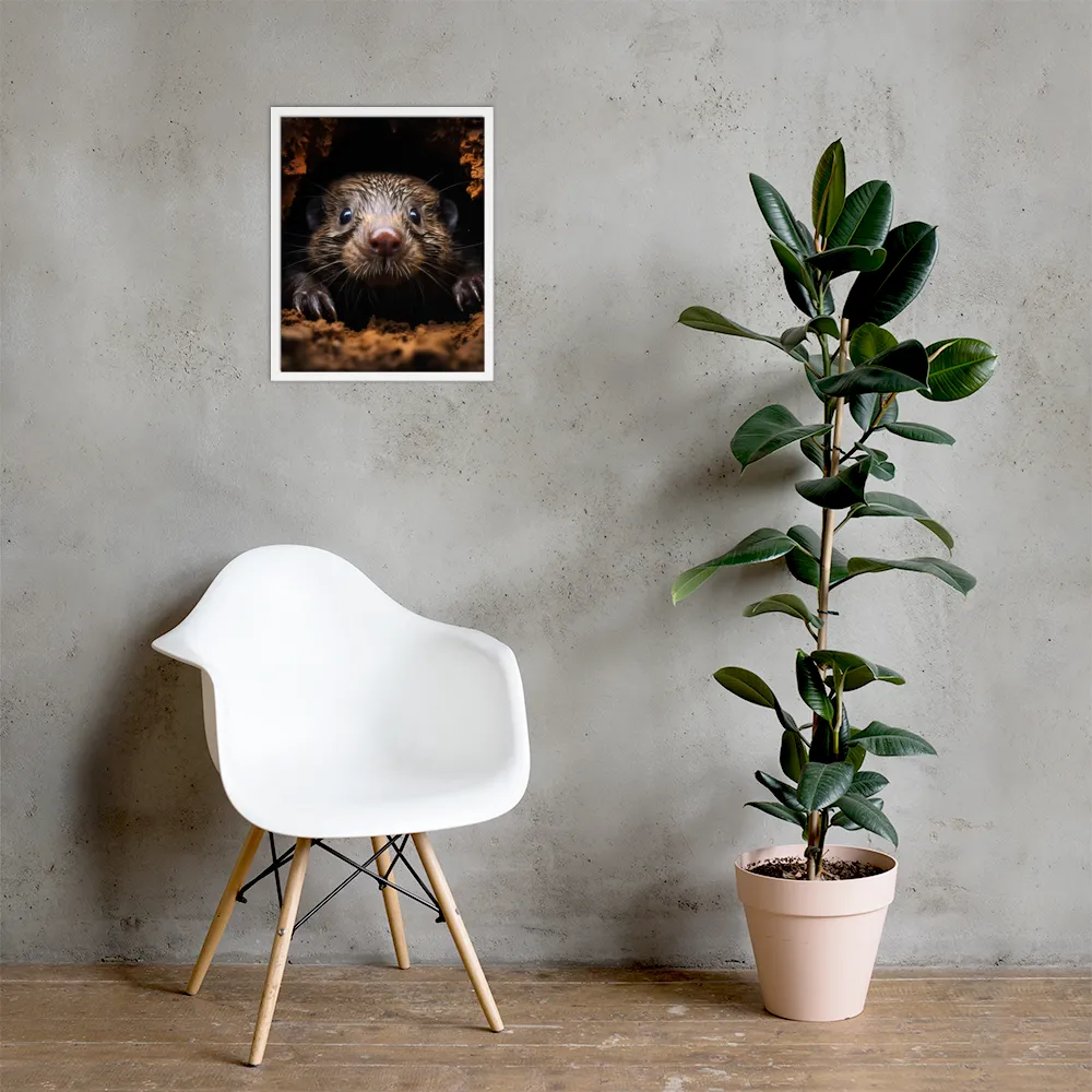 Emerging Curiosity | Poster with White Frame | 16″×20″
