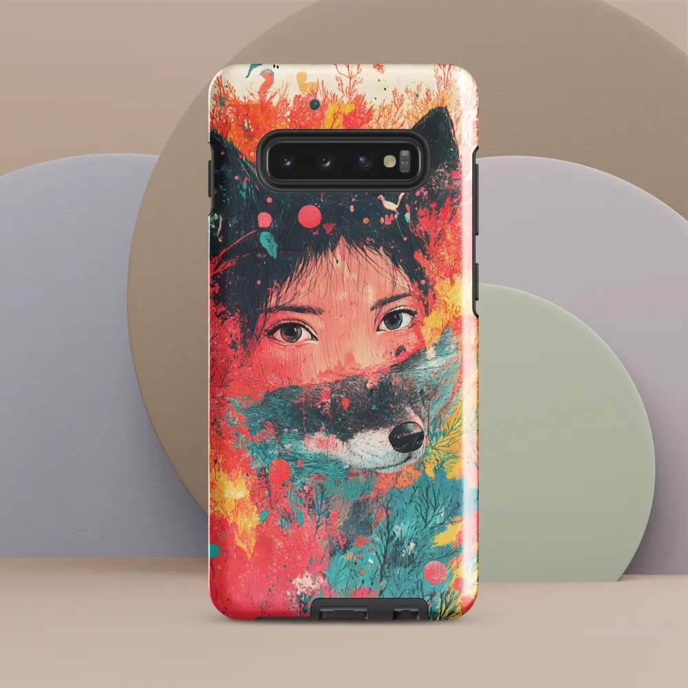 Harmony of Spirit: Girl and Wolf | Phone Case |  S10 Plus | Tough Case | Glossy