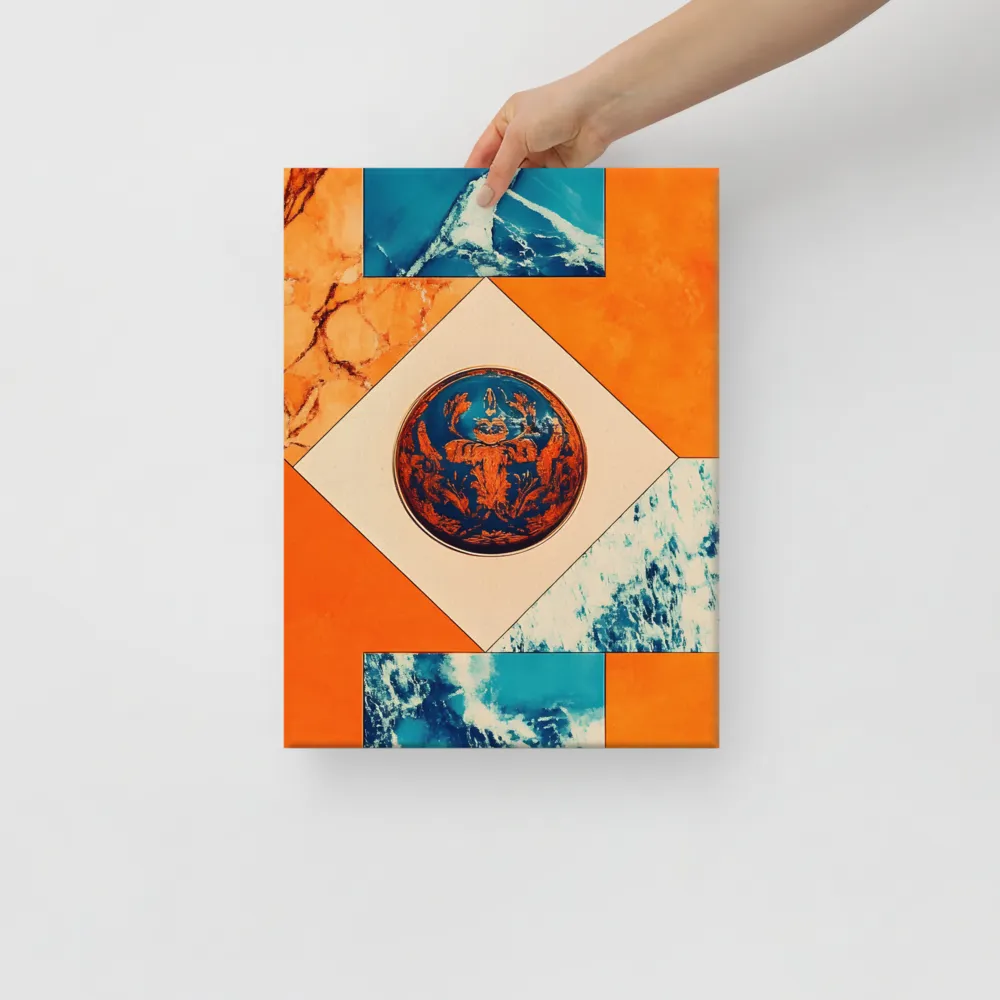 Harmonious Encounters: Abstract Geometry | Canvas | 12″×16″