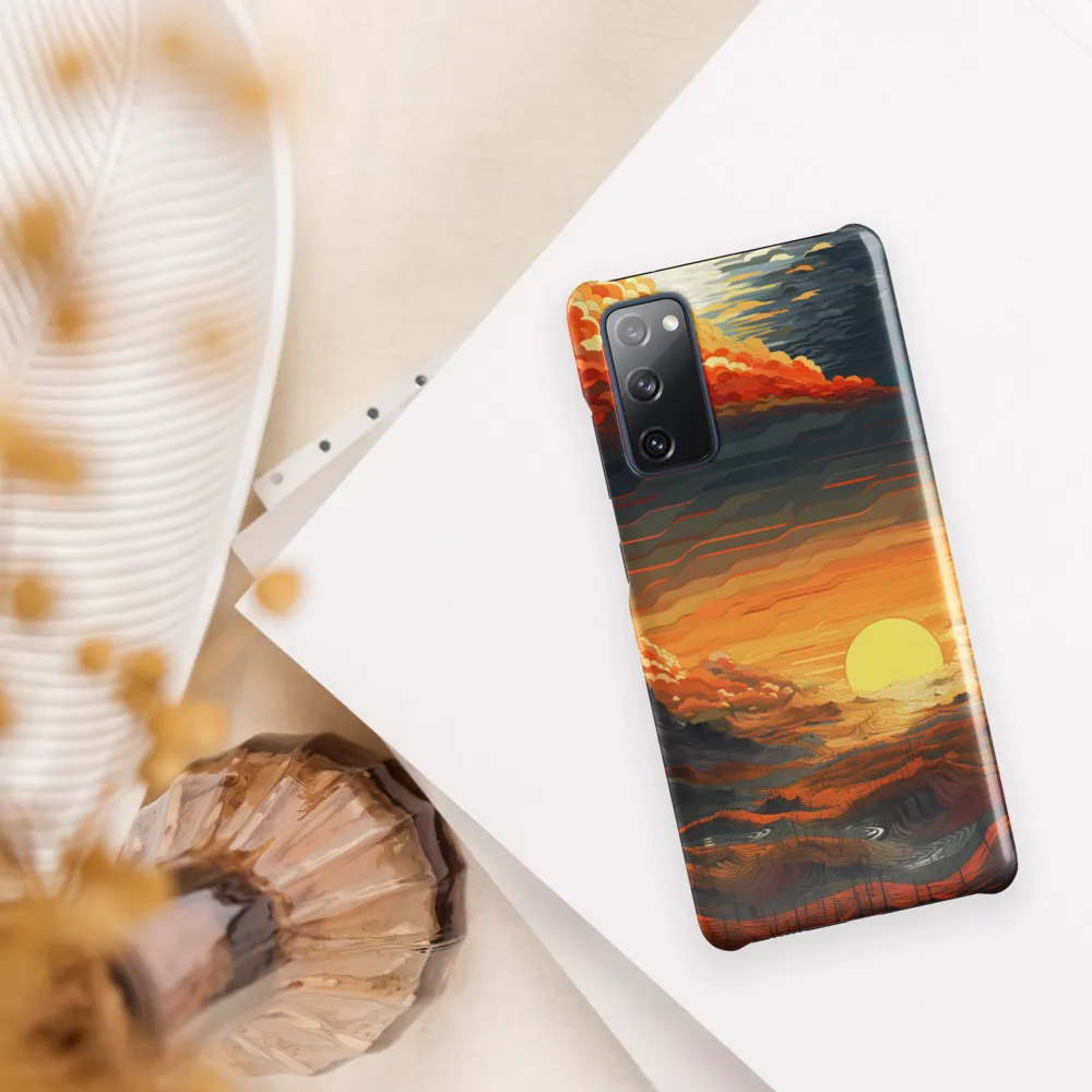 Ethereal Sunset: A Serene Landscape in Flowing Forms