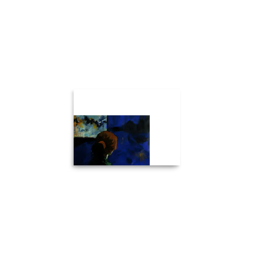 Contemplation Under the Night Sky | Poster | 5″×7″