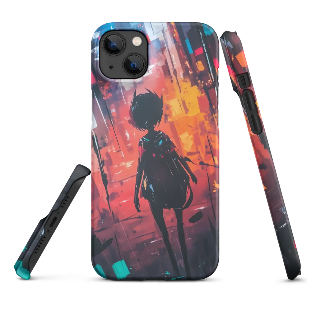 Silhouette in the Urban Abyss | Phone Case |  14 Plus | Snap Case | Matte
