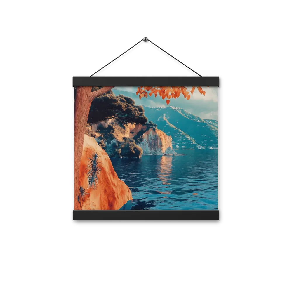 Elysian Waterscape | Poster With Black Wood Hanger | 12″×12″