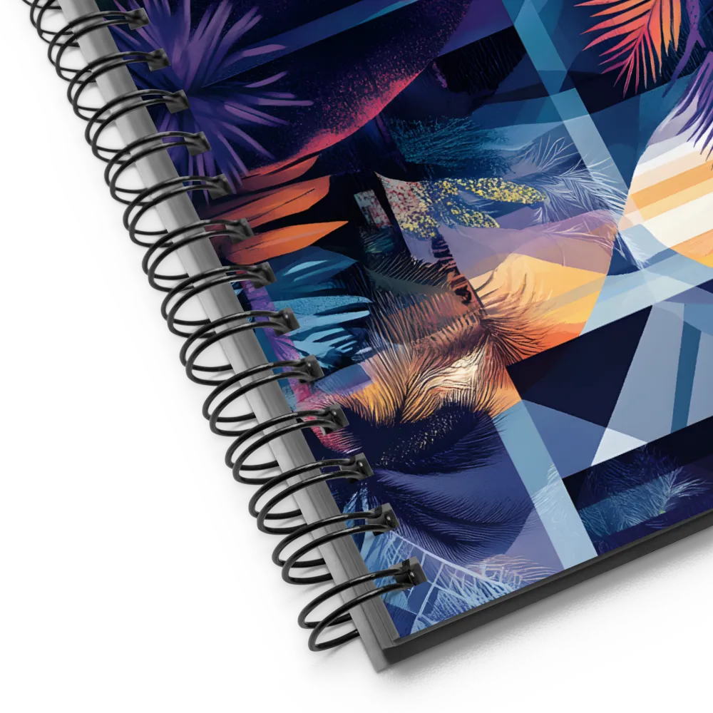 Tropical Serenity: A Modern Landscape | Spiral Notebook