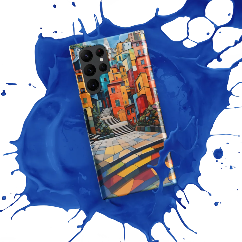 Vibrant Village: A Cubist Journey