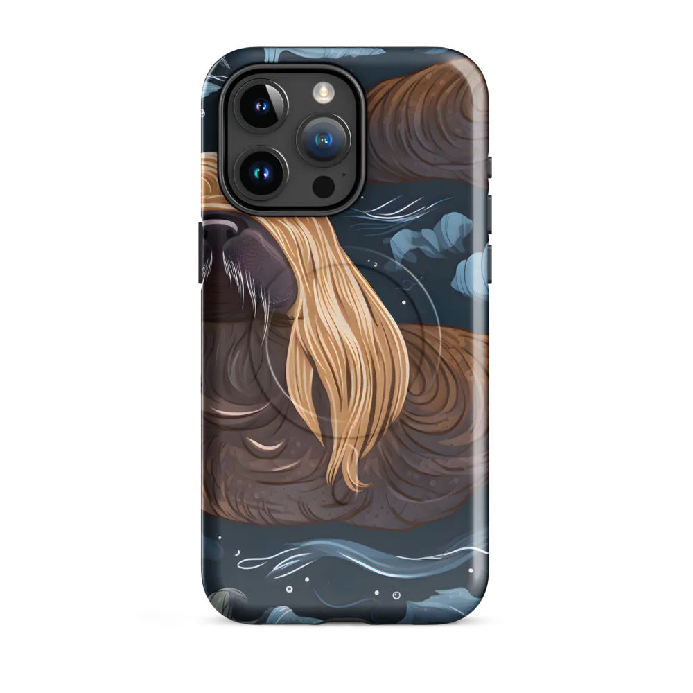 Whimsical Walruses in Deep Blue