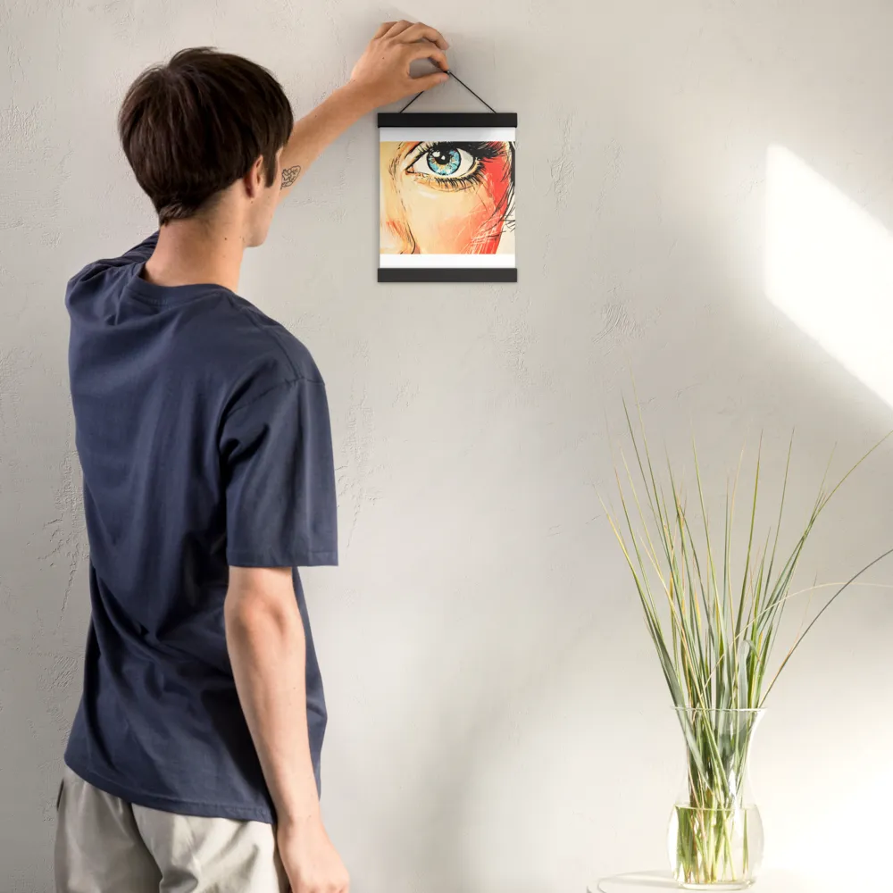Gaze of Emotion | Poster With Black Wood Hanger | 8″×10″