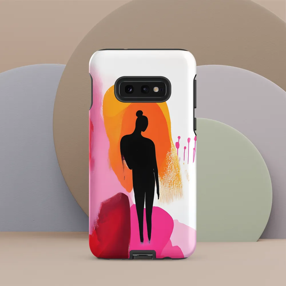 Silhouette in Colorful Abstraction