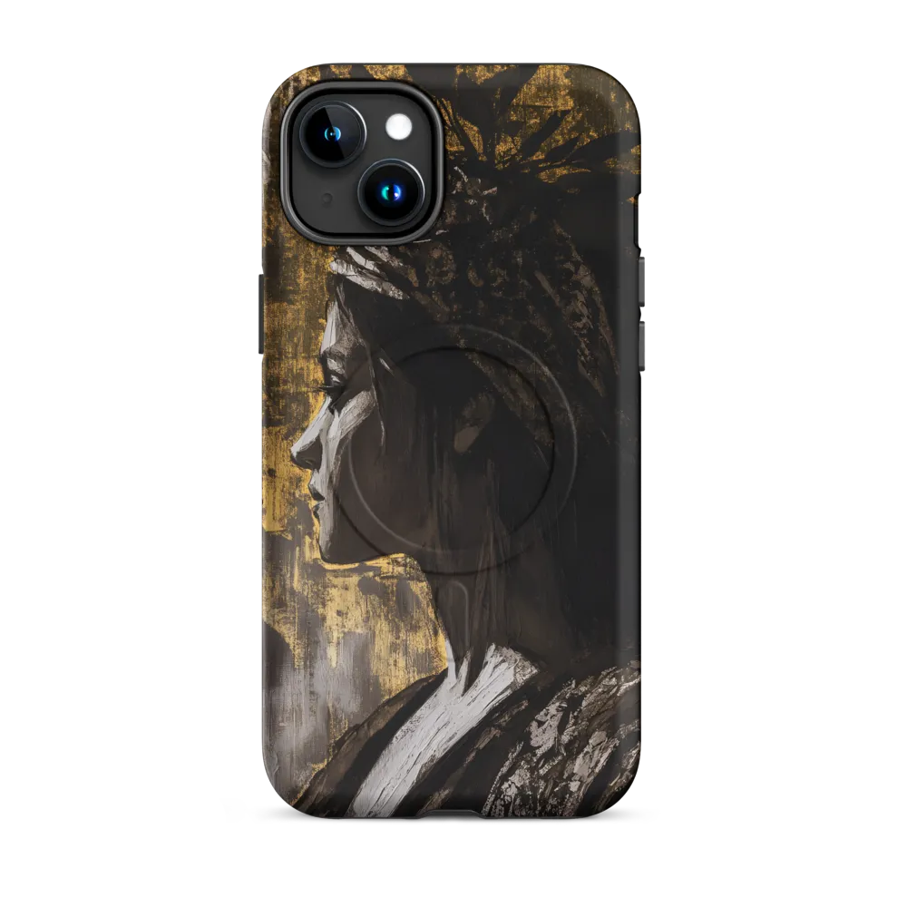 Golden Elegance: A Modern Profile Portrait