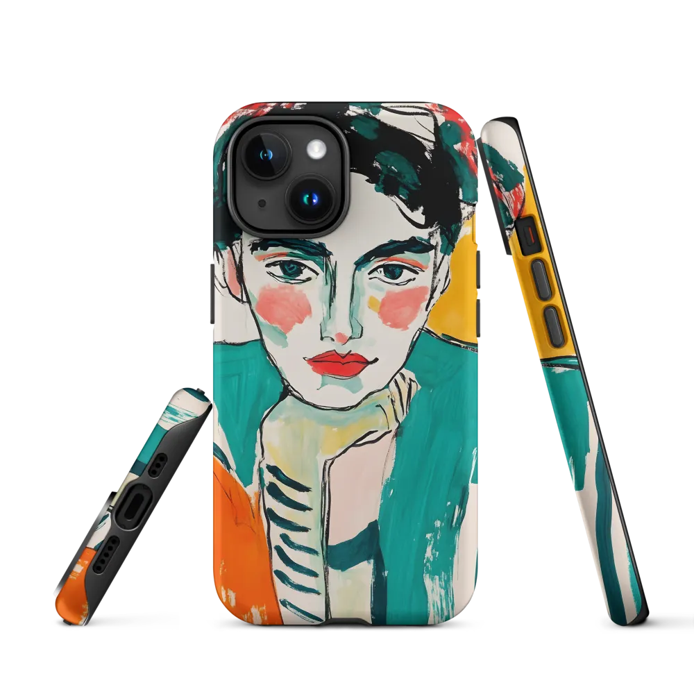 Contemplative Portrait in Bold Hues