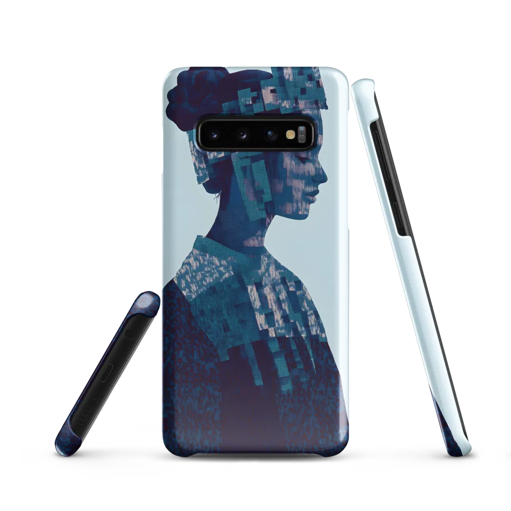 Digital Portrait in Abstract Blue