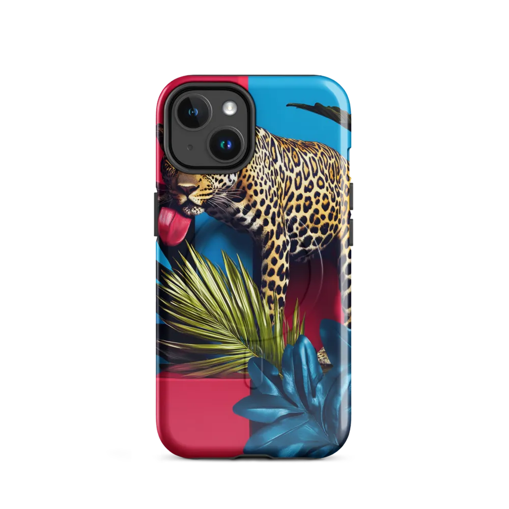Playful Leopard in Vibrant Paradise