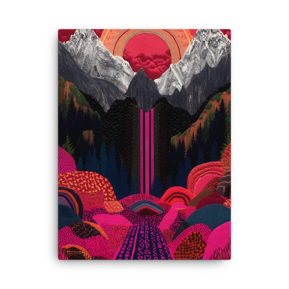 Ethereal Cascade: A Surreal Landscape | Thin Canvas | 24″×32″