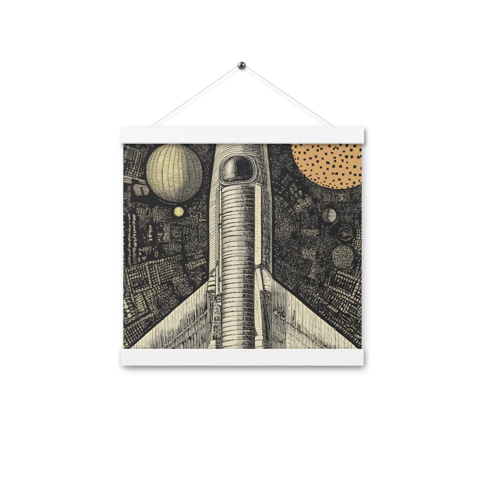 Voyage to the Unknown | Poster With White Wood Hanger | 12″×12″