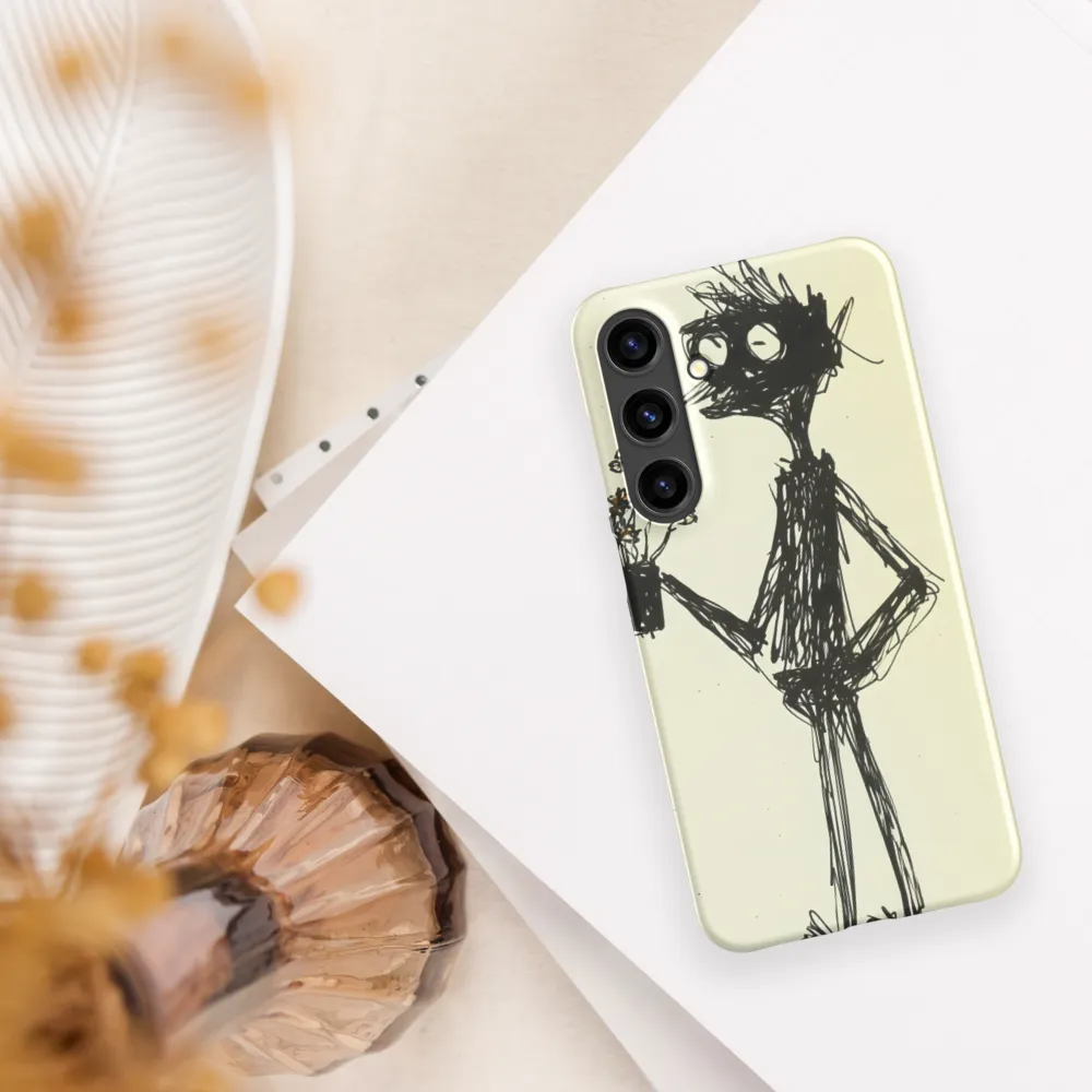 Whimsical Figure with Flowers
