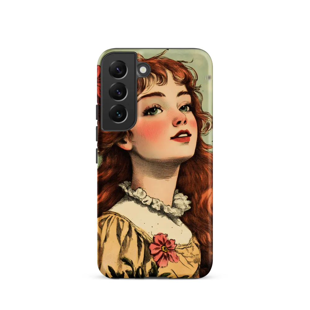 Whimsical Portrait of a Flower-Adorned Girl