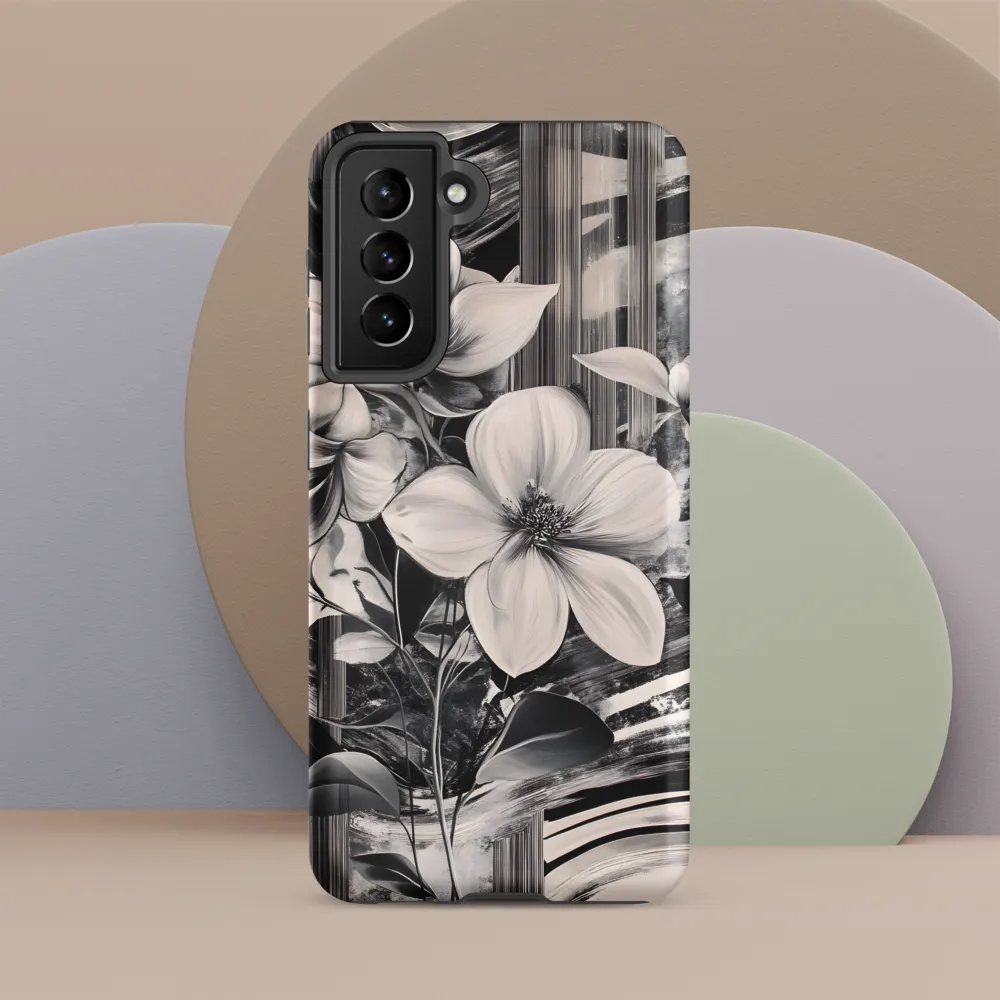 Ethereal Bloom: A Dance of Monochromes