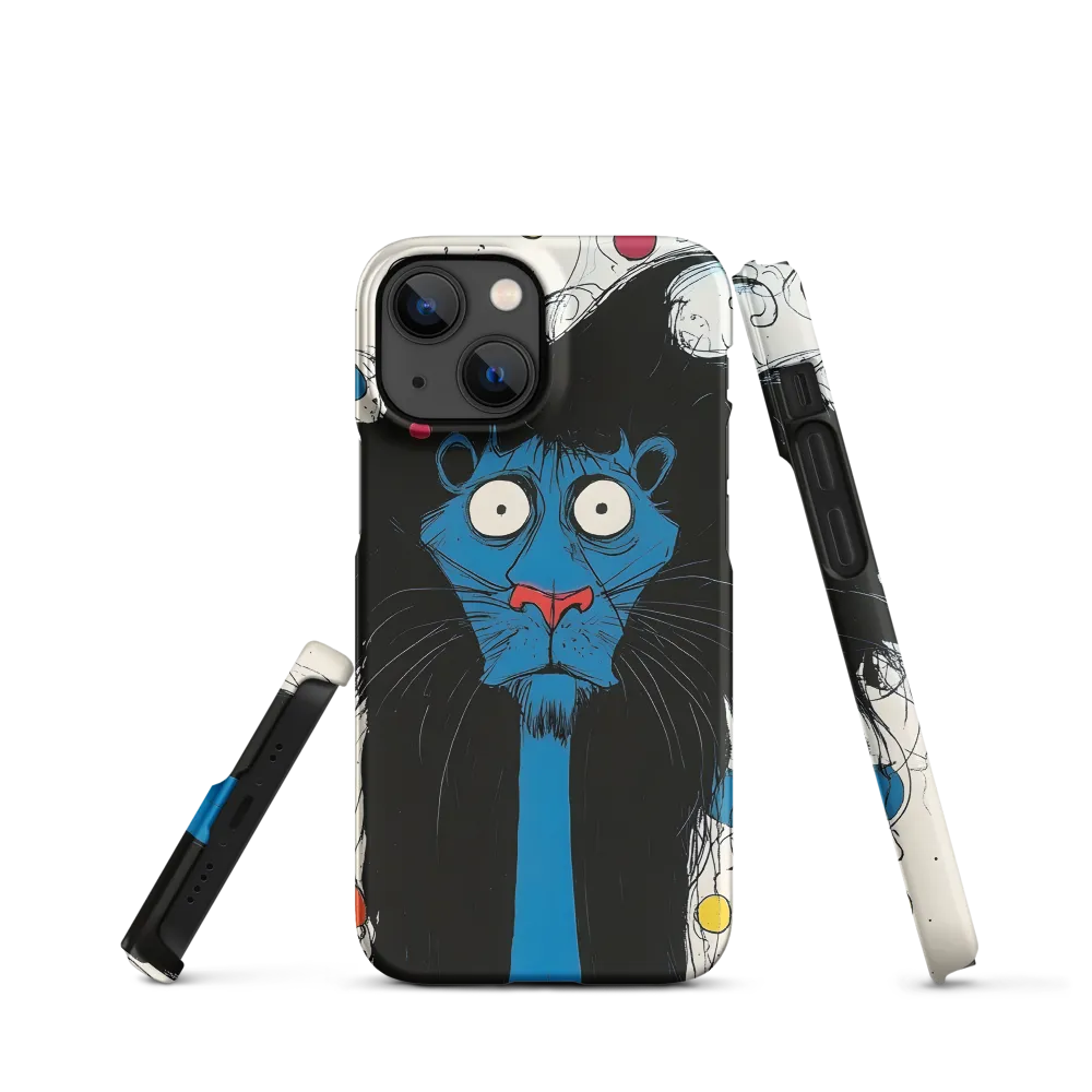 Whimsical Blue Lion