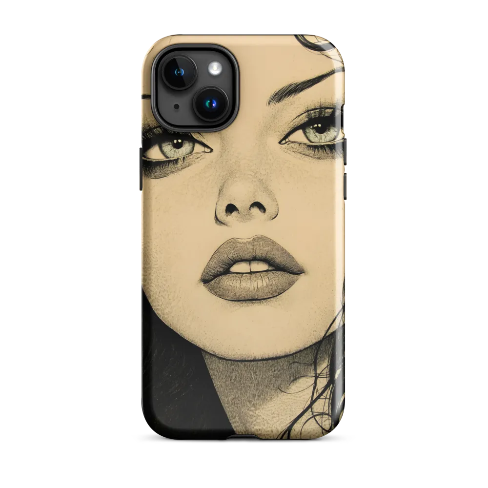 Enigmatic Gaze | Phone Case |  15 Plus | Tough Case | Glossy