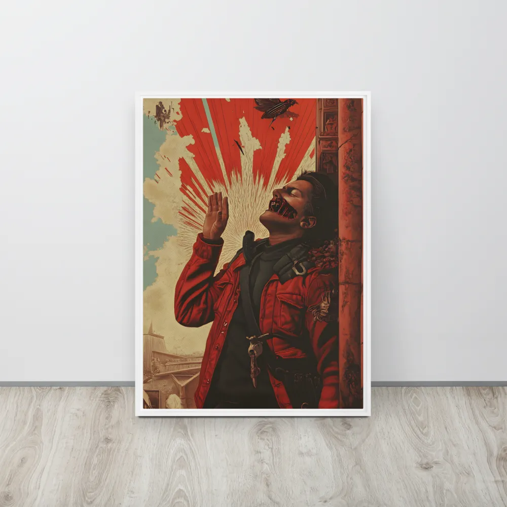 Defiant Echoes of Ruin | Canvas with White Frame | 20″×28″