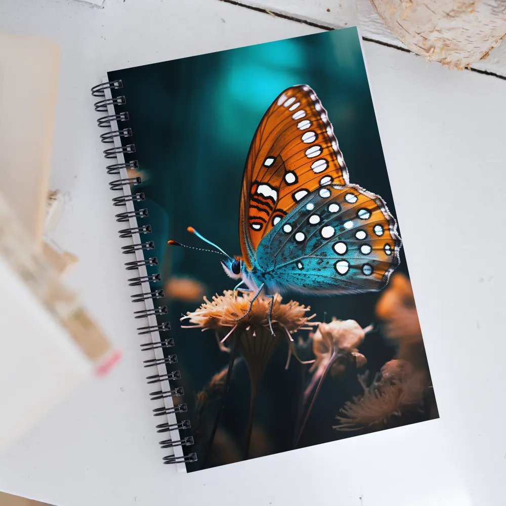 Whispers of Color: The Butterfly's Embrace | Spiral Notebook