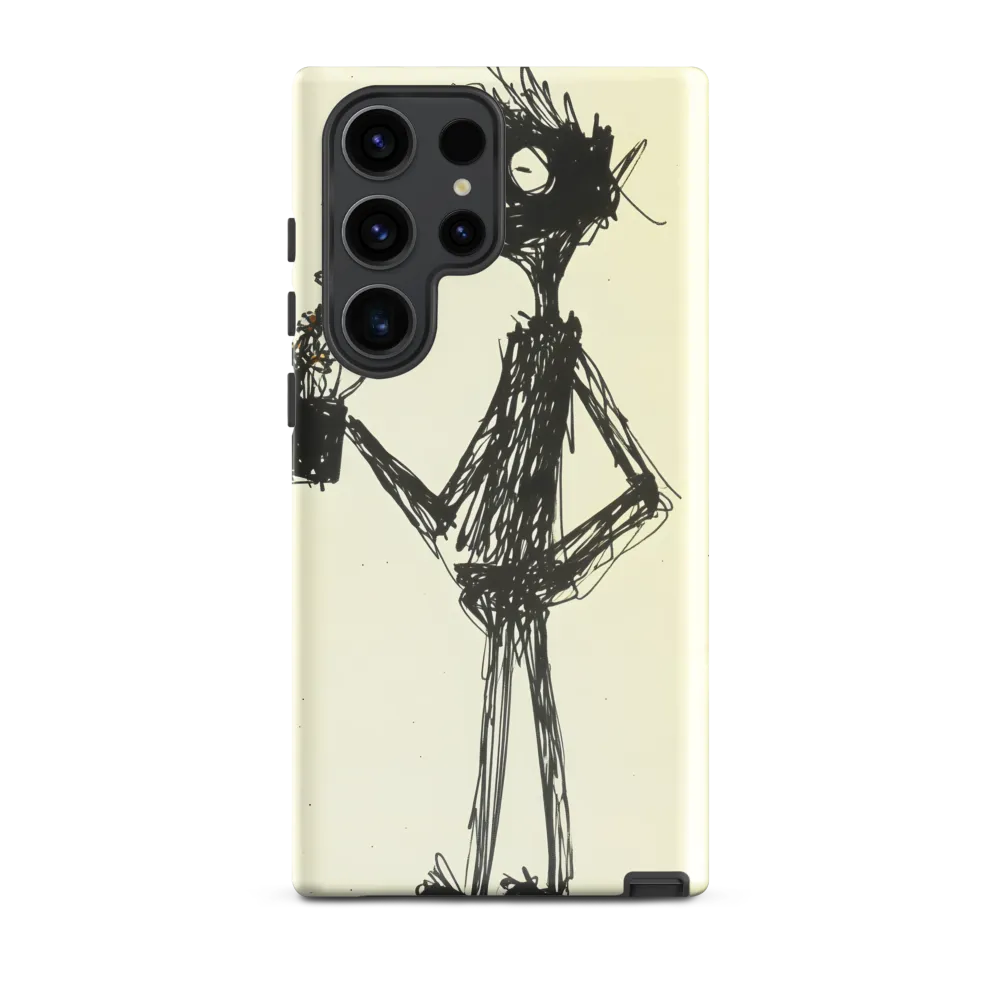 Whimsical Figure with Flowers