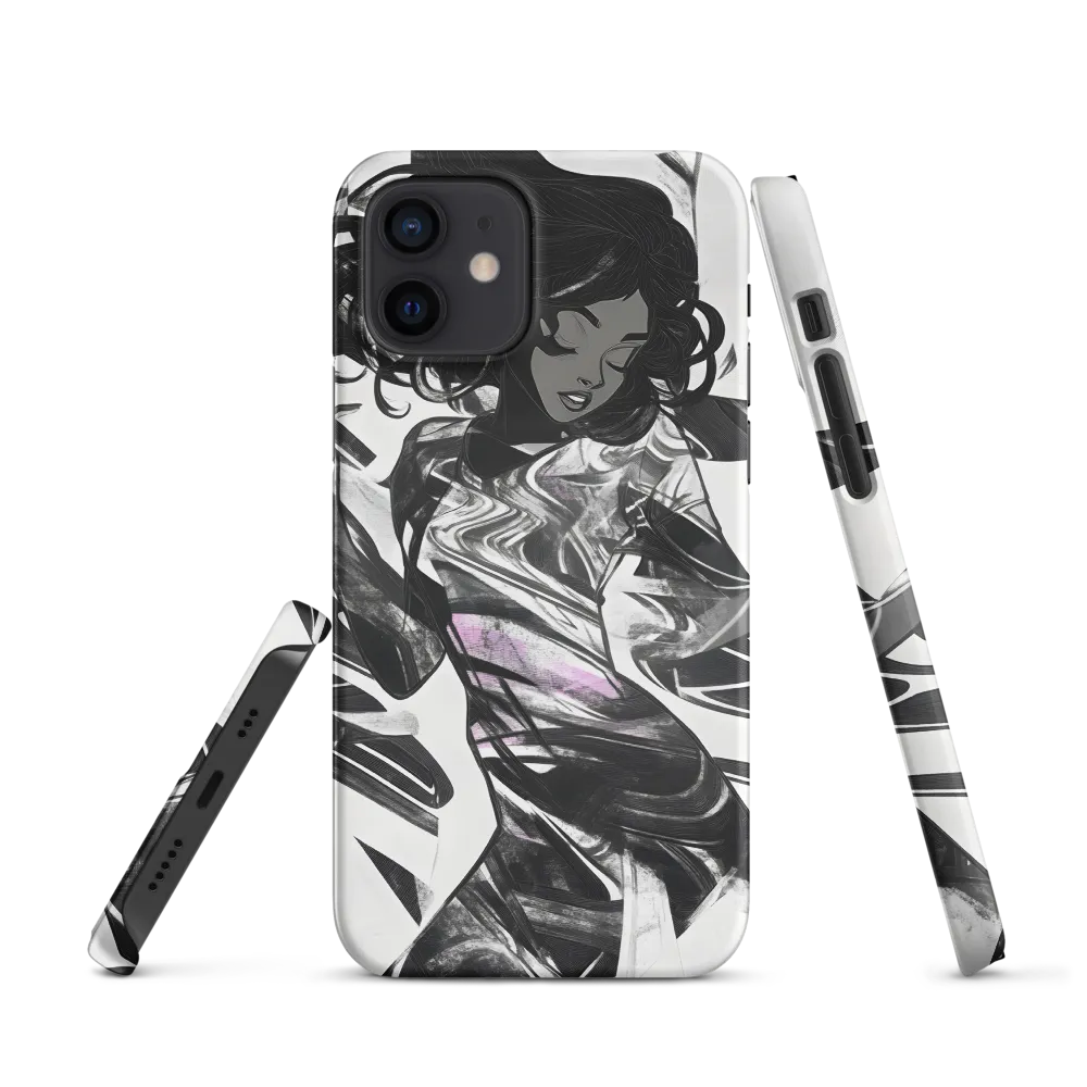 Fluid Grace: The Dance of Shadows | Phone Case |  12 | Snap Case | Matte