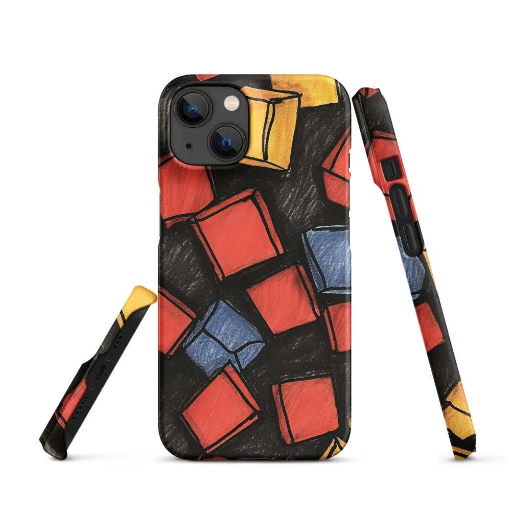 Vibrant Geometry in Motion | Phone Case |  14 | Snap Case | Matte