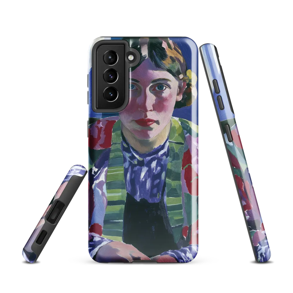 Vibrant Gaze: A Modernist Portrait