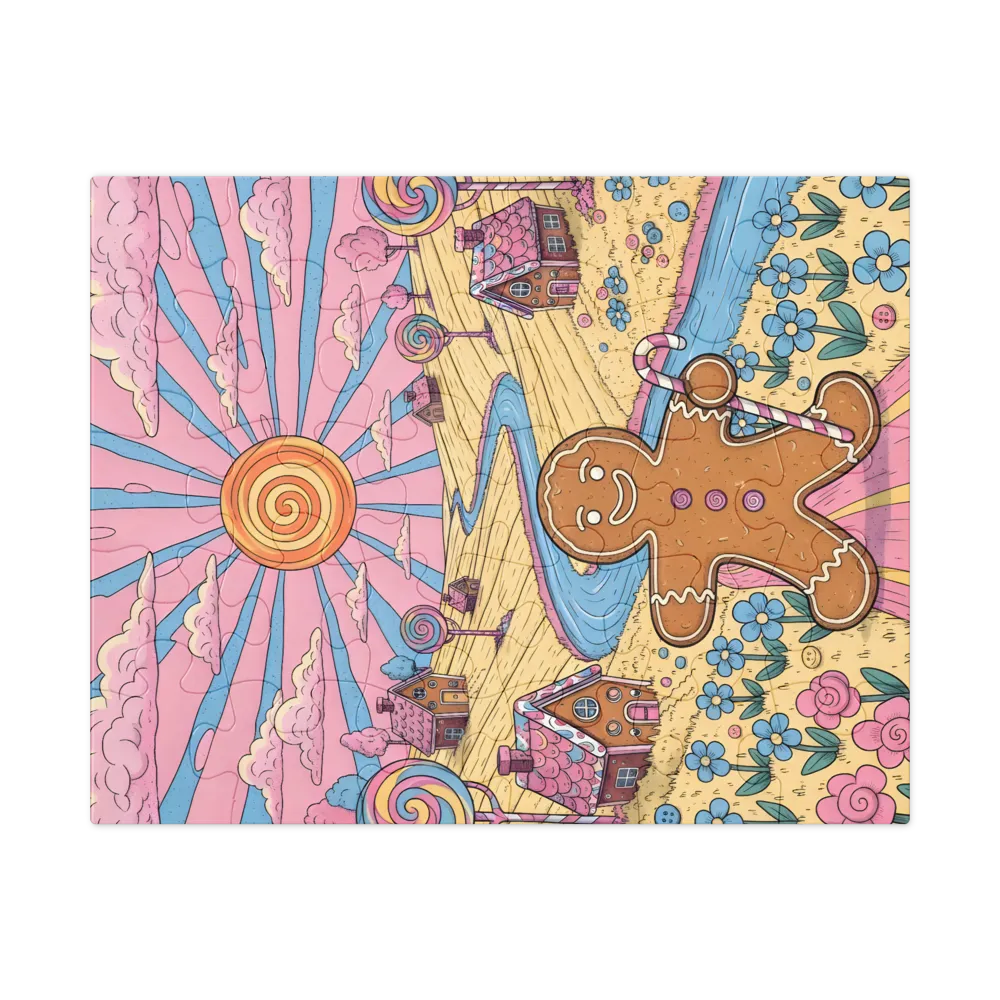 Gingerbread Meadow 
 Jigsaw Puzzle in Tin Box