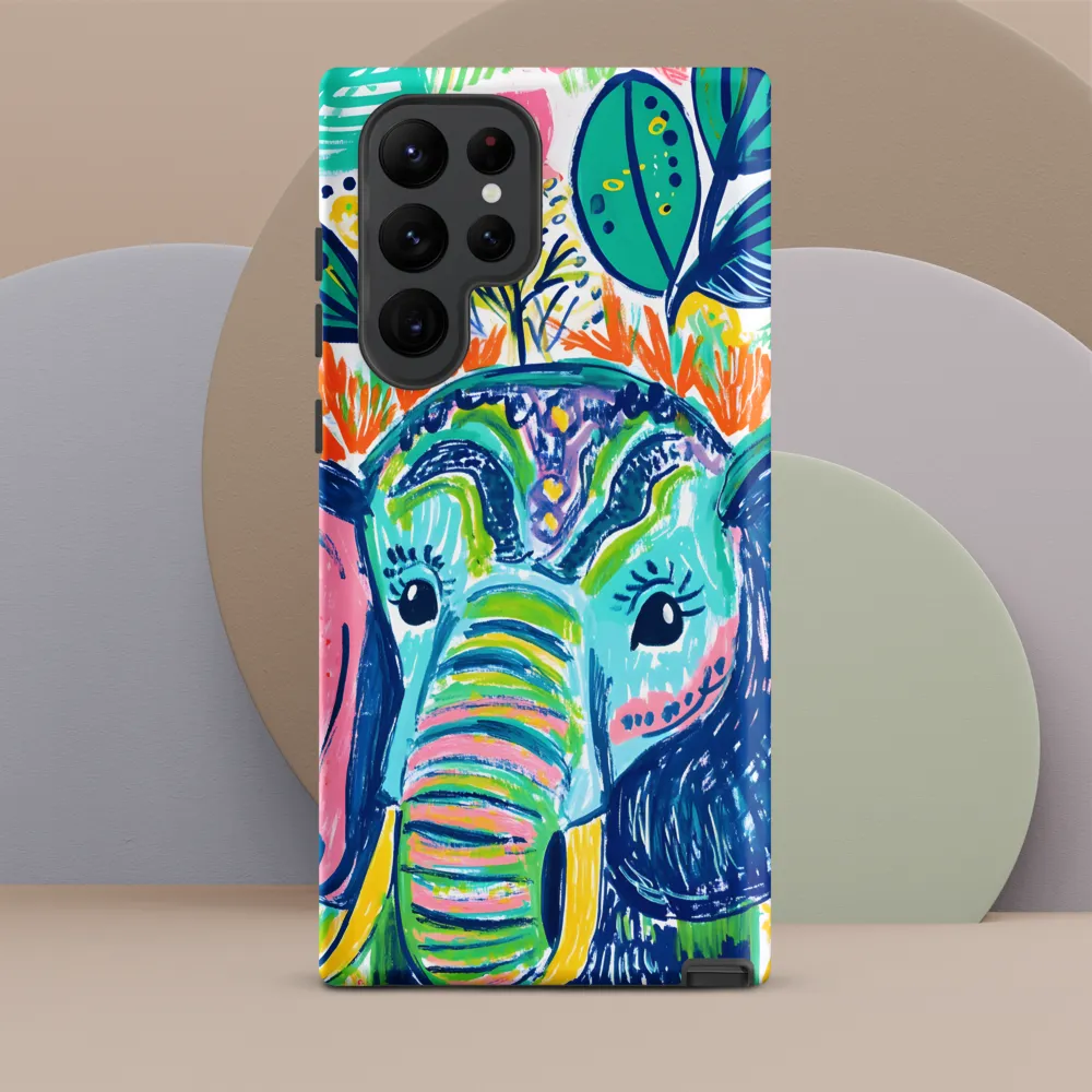 Whimsical Elephant Portrait | Phone Case |  S22 Ultra | Tough Case | Matte