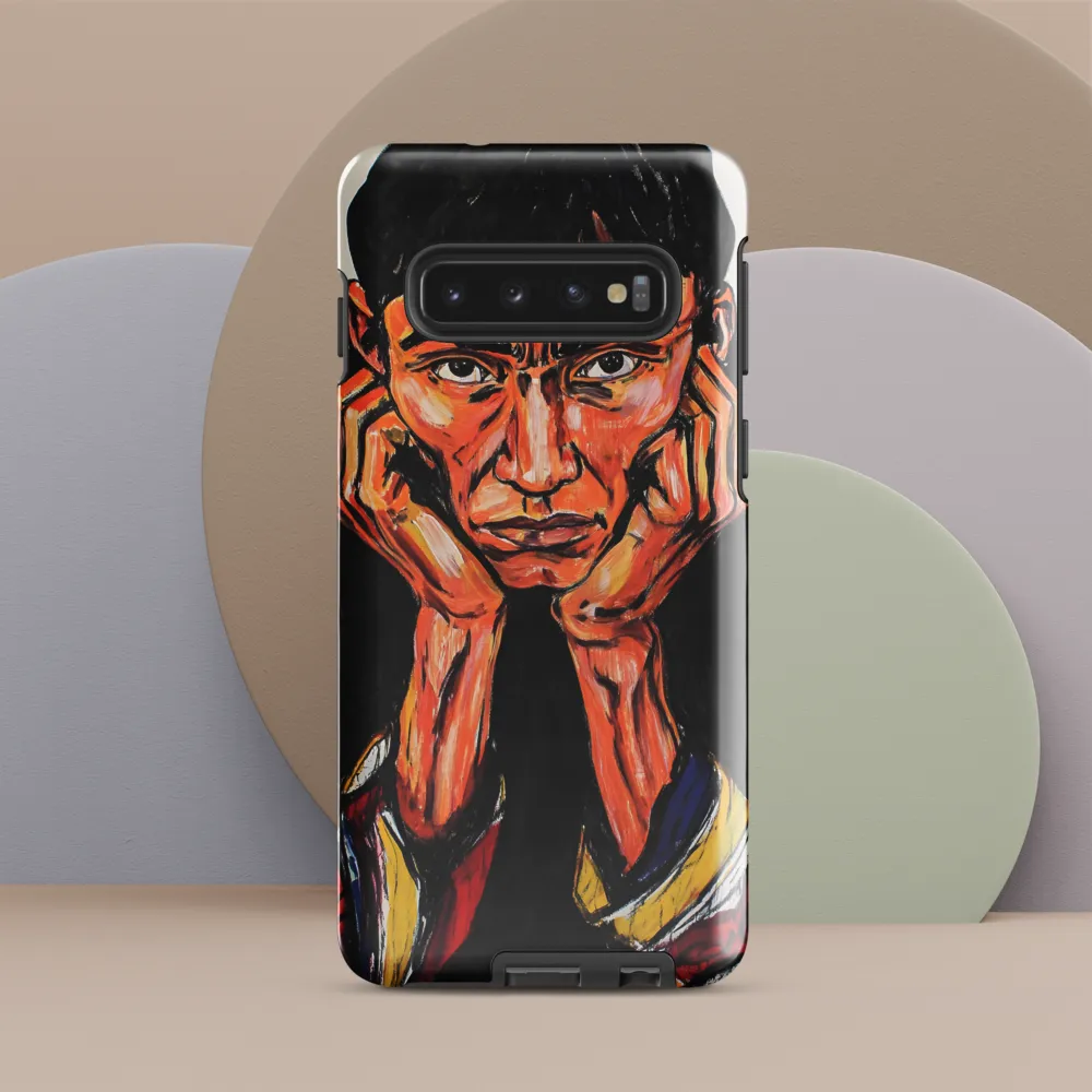 Contemplative Intensity: An Expressionist Portrait
